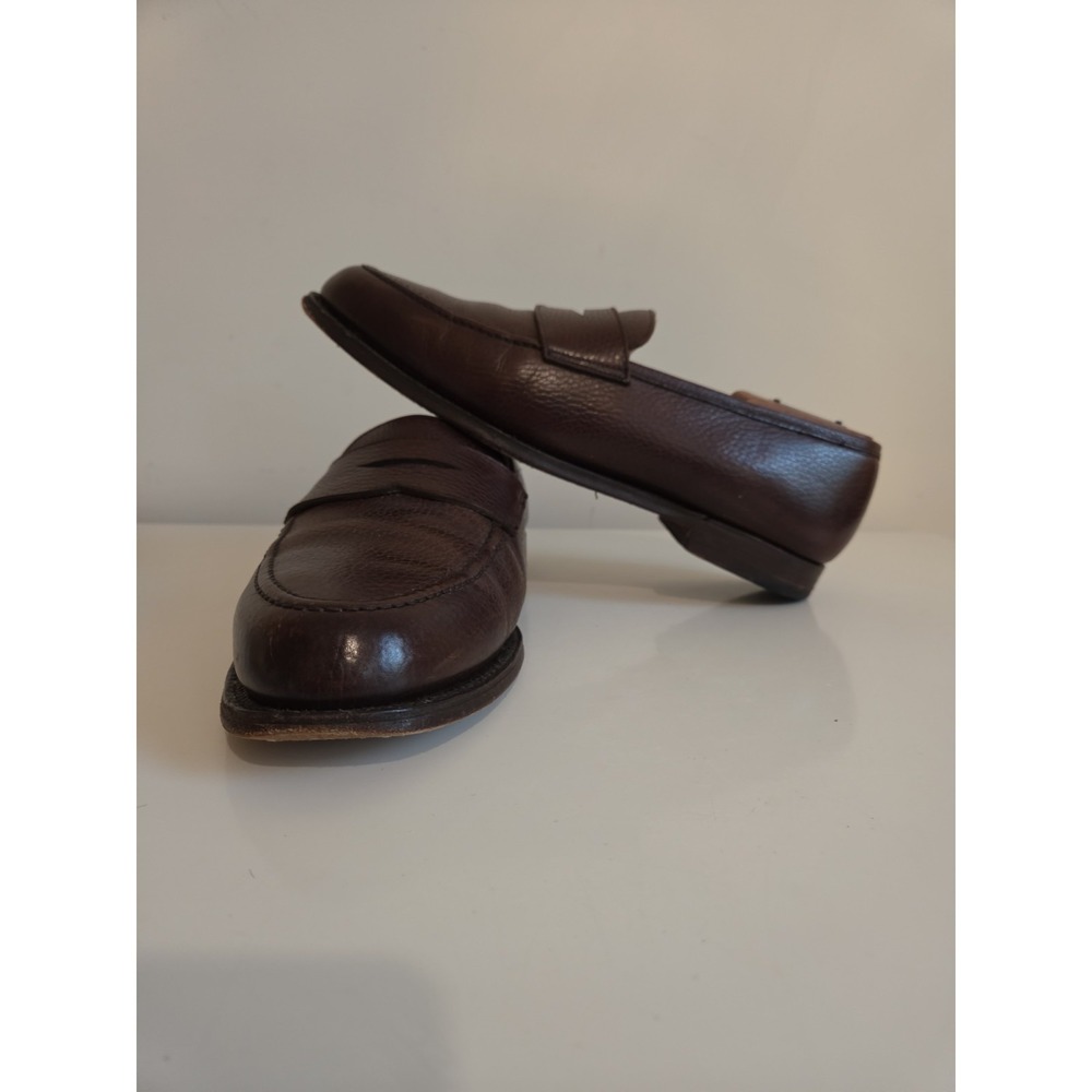 Crockett & Jones Brown Boston Loafers Dark Brown Country Grain UK 7.5